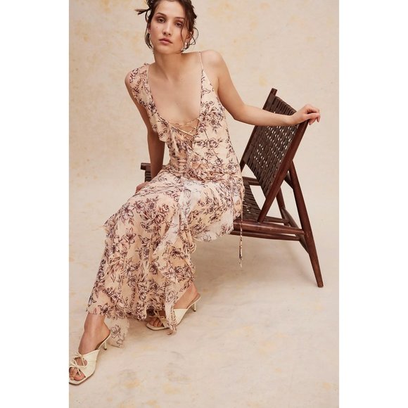 Bec and Bridge Dresses & Skirts - Free People Bec + Bridge Courtney Frill Maxi Dress in Florence Floral Size 6